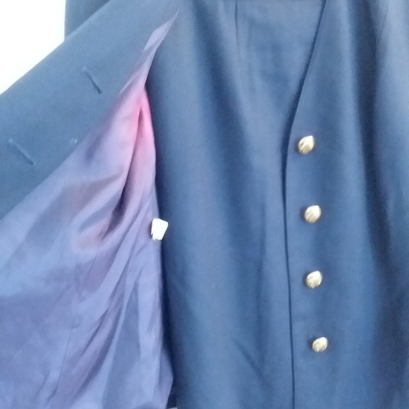 Bicci Navy Blue Wool Jacket and Skirt - Picture 6 of 8